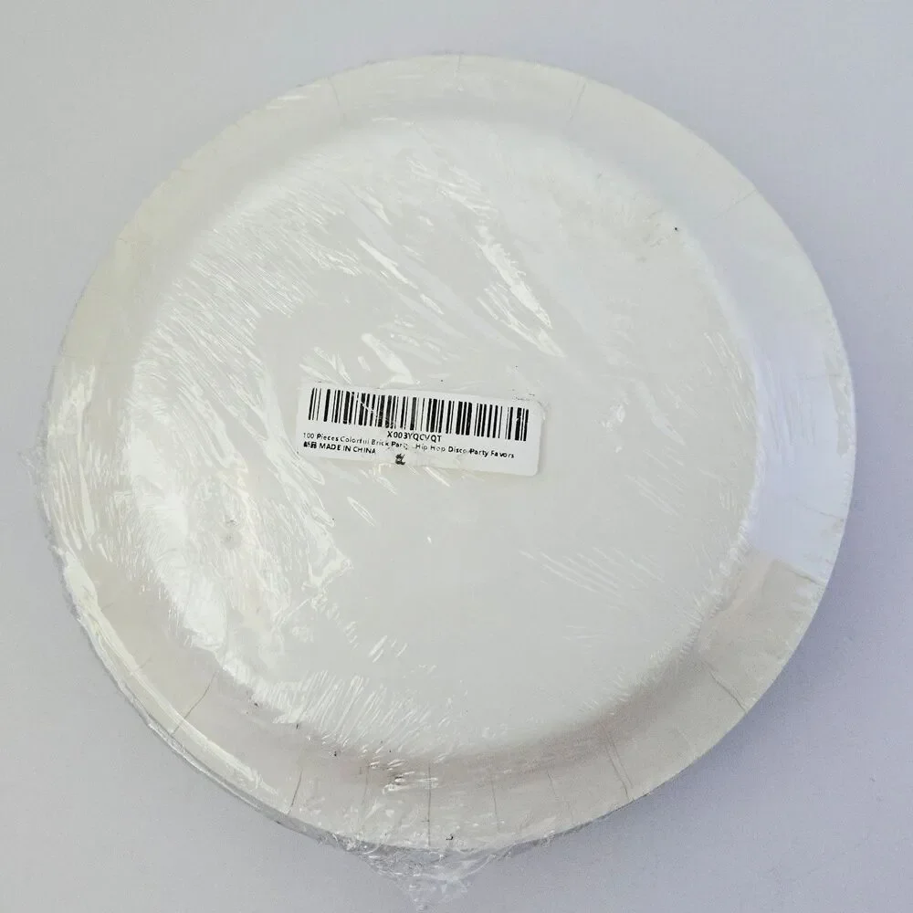 Colorful Brick Wall Party Supplies Tableware Set - Plates, Napkins, Forks 100pc